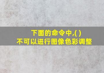 下面的命令中,( )不可以进行图像色彩调整